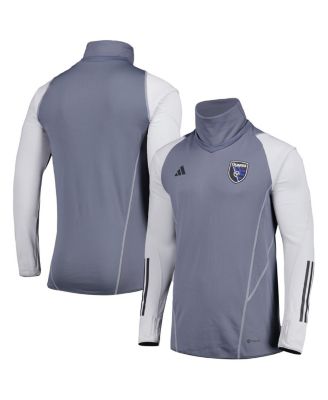 adidas - Men's Gray San Jose Earthquakes Warm Raglan COLD.RDY Top