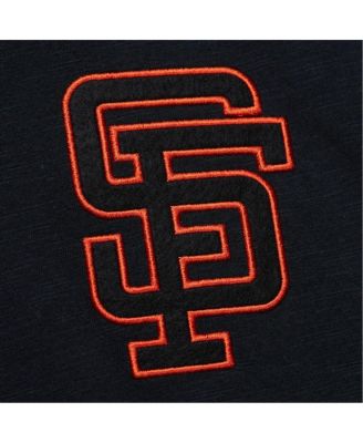 Men's Black San Francisco Giants Cooperstown Collection Legendary Raglan Slub Henley 3/4-Sleeve T-Shirt