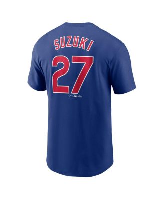 Men's Seiya Suzuki Royal Chicago Cubs Fuse Name Number T-Shirt