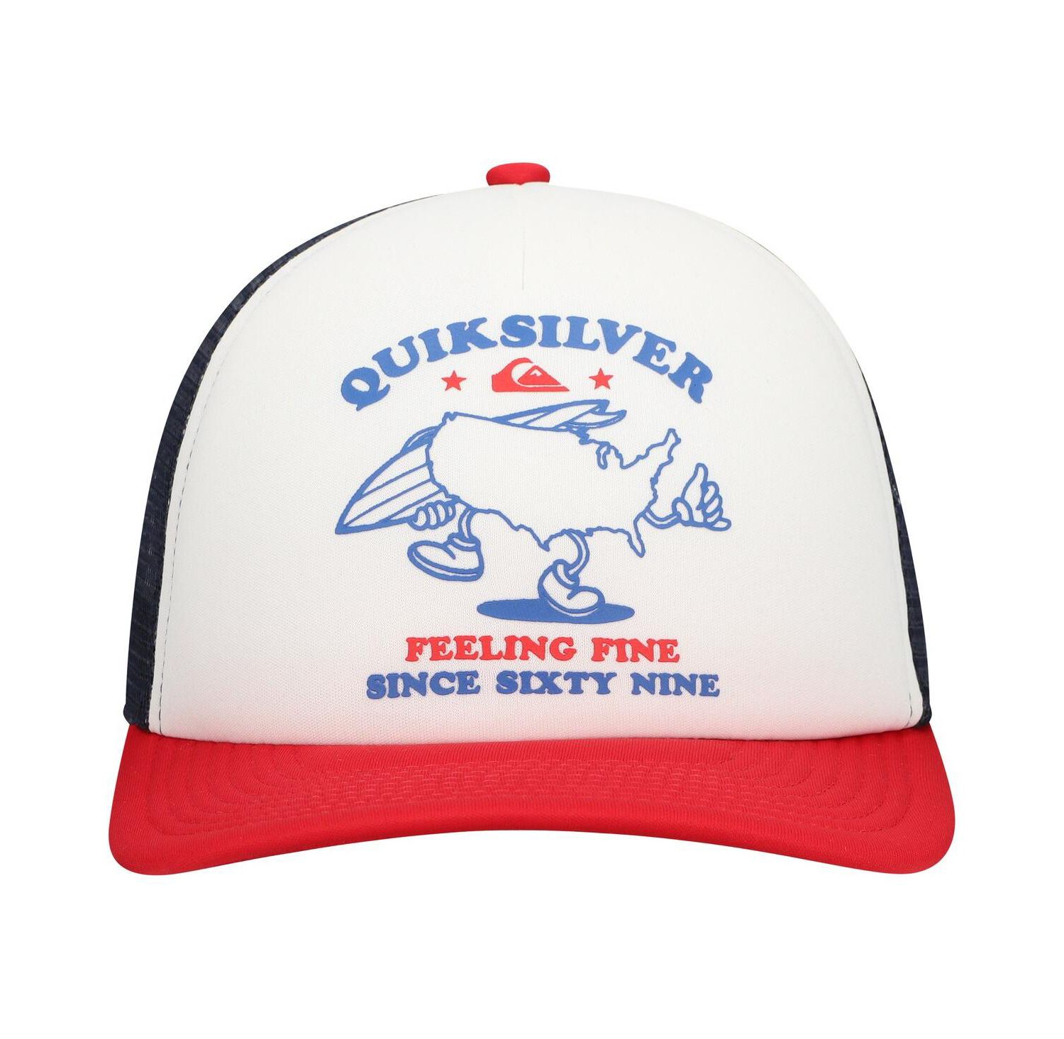 Men's White/Red Coop Trucker Adjustable Hat