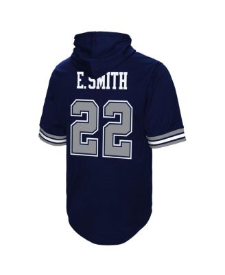 Men's Emmitt Smith Navy Dallas Cowboys Retired Player Mesh Name Number Hoodie T-Shirt