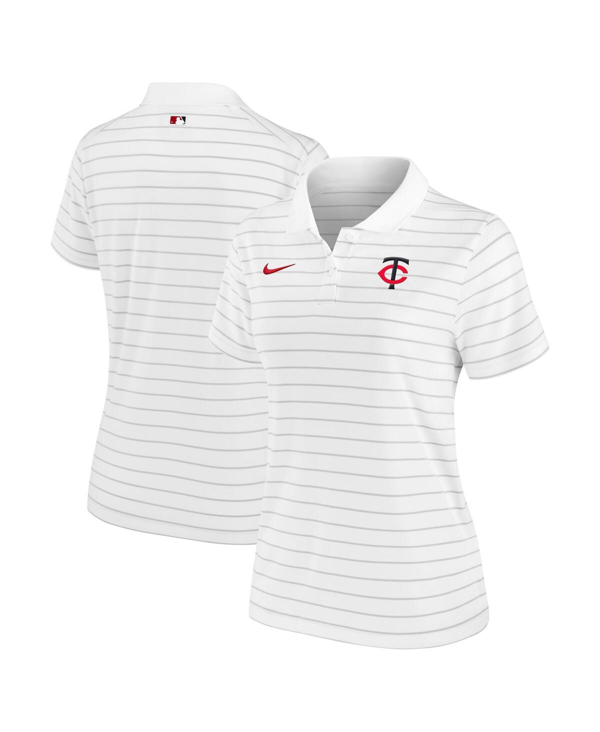 Nike Women's White Minnesota Twins Authentic Collection Victory Performance Polo Shirt In White