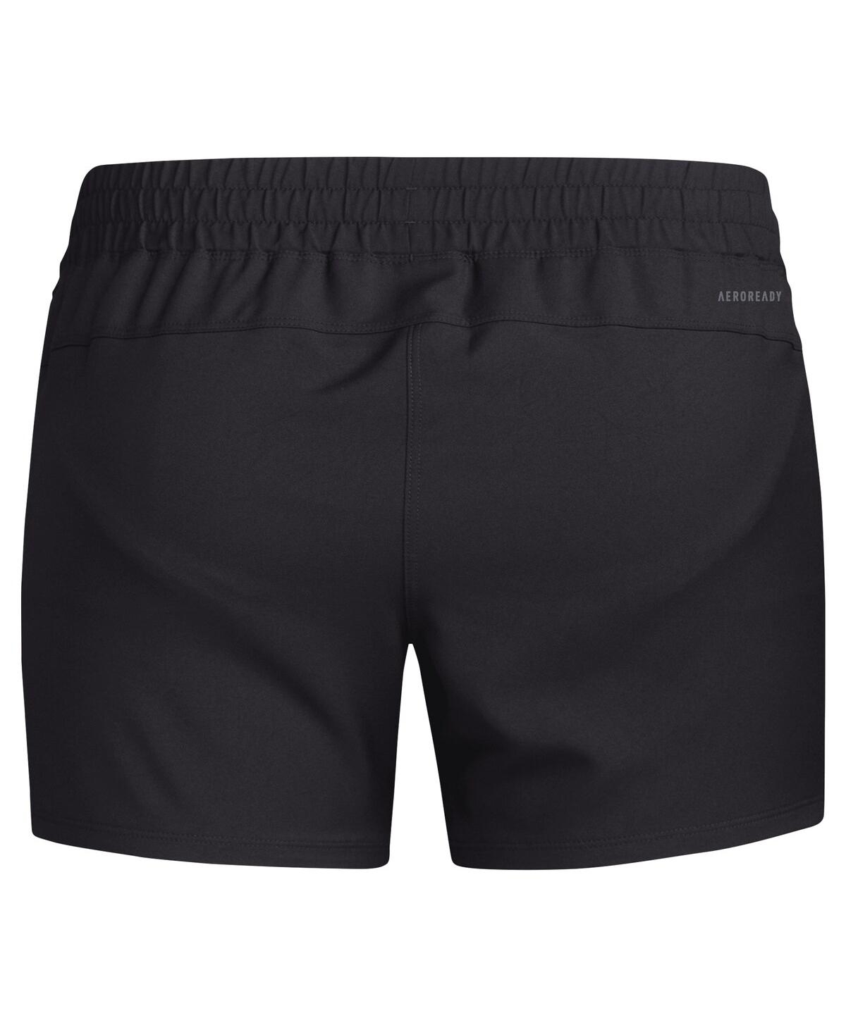 Adidas Originals Women's Black Texas Tech Red Raiders Sideline Aeroready Woven Shorts In Black