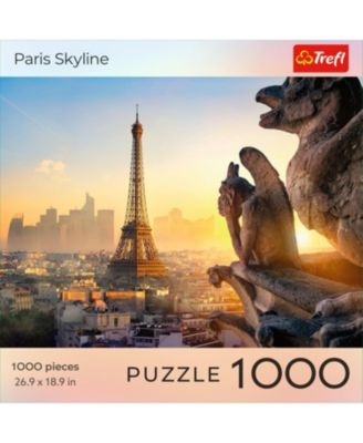 Red 1000 Piece Puzzle - Sunset Paris Skyline