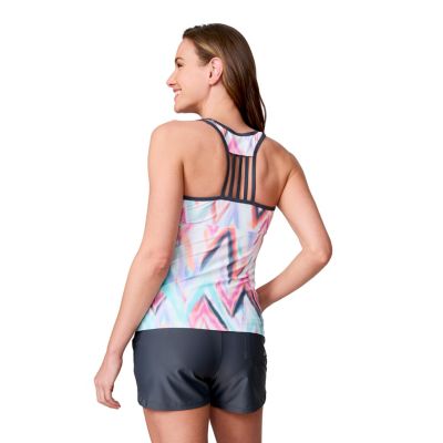 Women's Lace-Up Racerback Tankini Top