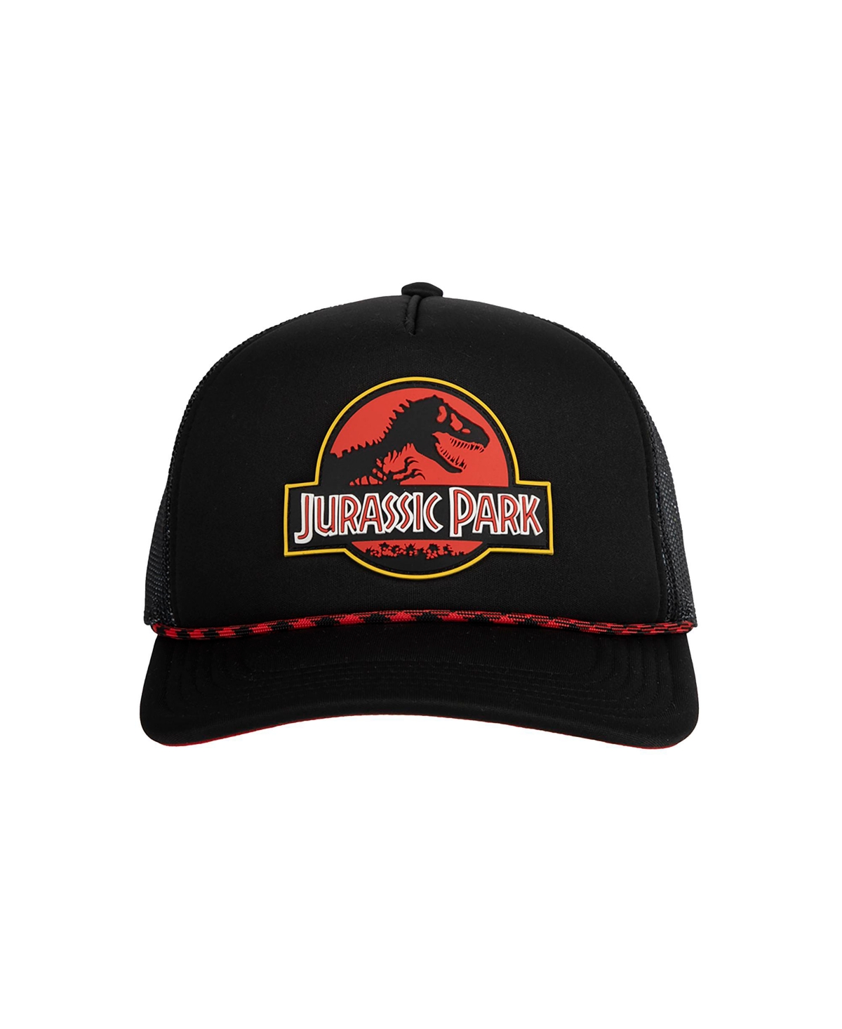 Men's Logo Black Trucker Hat - Jurassic park logo black