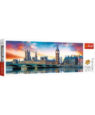 Trefl Red 500 Piece Panorama Puzzle - Big Ben and Palace of Westminster ...
