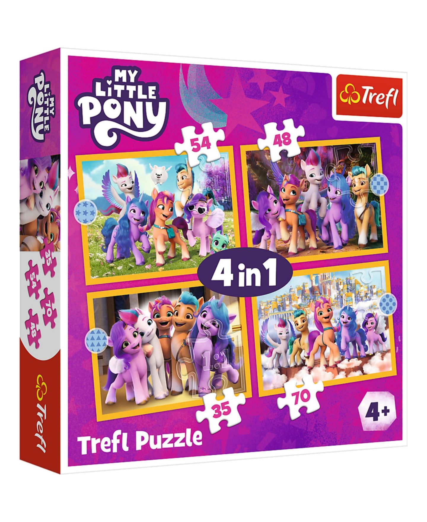 Детский пазл Trefl My Little Pony Meet the Ponies 4 in 1 Puzzle, от 4 лет, цвет: Разноцветный — фото 1