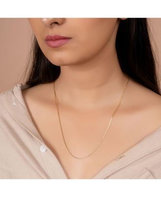 Flexible Strong 1.5MM Gold Plated .925 Sterling Silver Magic 8-Sided Snake Chain Necklace