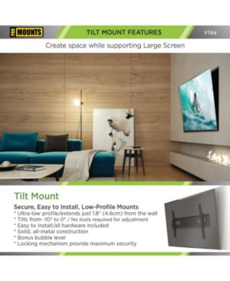 Tilt TV Wall Mount for TVs 42" - 84" Up to 165 lbs