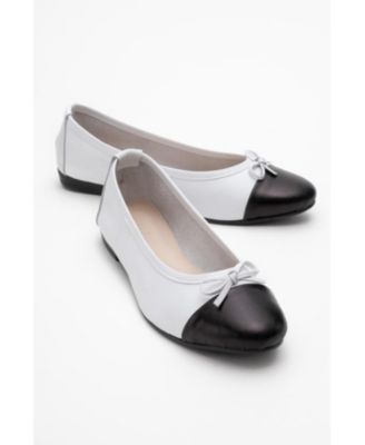 Rayne Cap Toe Leather Ballet Flats (Women)