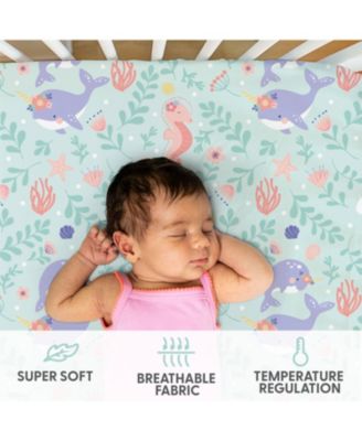 Ocean Girl Microfiber 4 Pack Crib Sheets