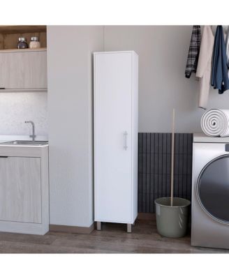 Tall Accent Cabinet with Five Shelves – Space-Saving and Versatile