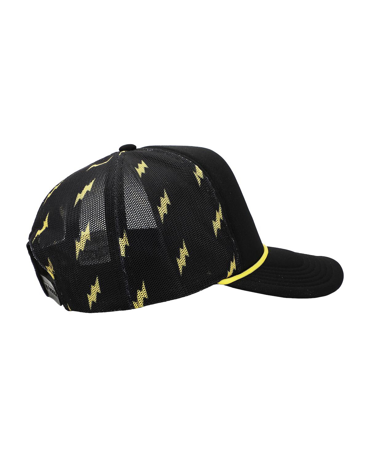 Pokemon Men's Pikachu Thunderbolt Pattern Black Trucker Hat