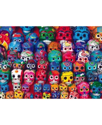 Red 500 Piece Puzzle - Halloween - Day of the Dead