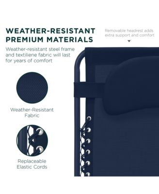 Oversized Zero Gravity Chair, Folding Outdoor Patio Recliner w/ Cup Holder