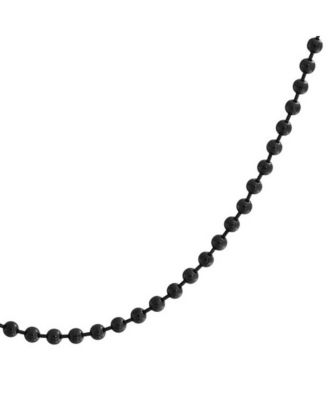 Thin Minimalist 1.5MM Stationary Ball Saturn Chain Necklace Black Silver Gold Plated Stainless Steel 16 18 20 24 30 Inch