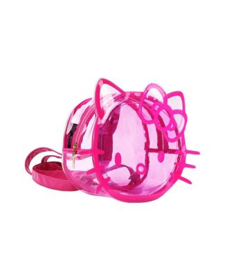 Character Head Clear Adult Pink PVC 12" Mini Backpack