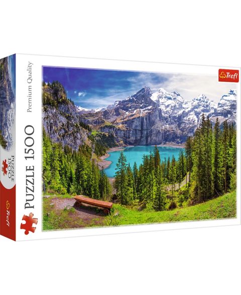 Детская игрушка Trefl Lake Oeschinen, Alps, Switzerland 1500-Piece Puzzle, Ages 10+, цвет: Разноцветный