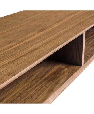 Sturdy Metal Coffee Table with Dual Shelves for Extra Storage