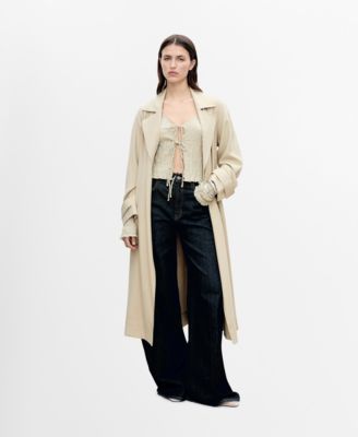 Women's Soft Belt Trench Coat