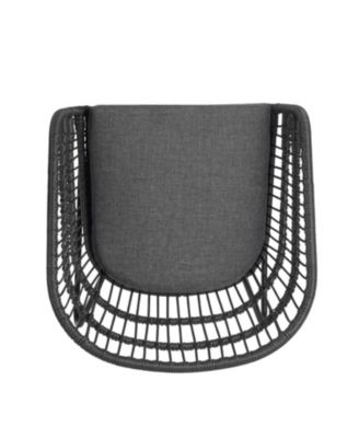 Streamdale Outdoor Rattan Dining Chairs - Set of 2, Gray Base