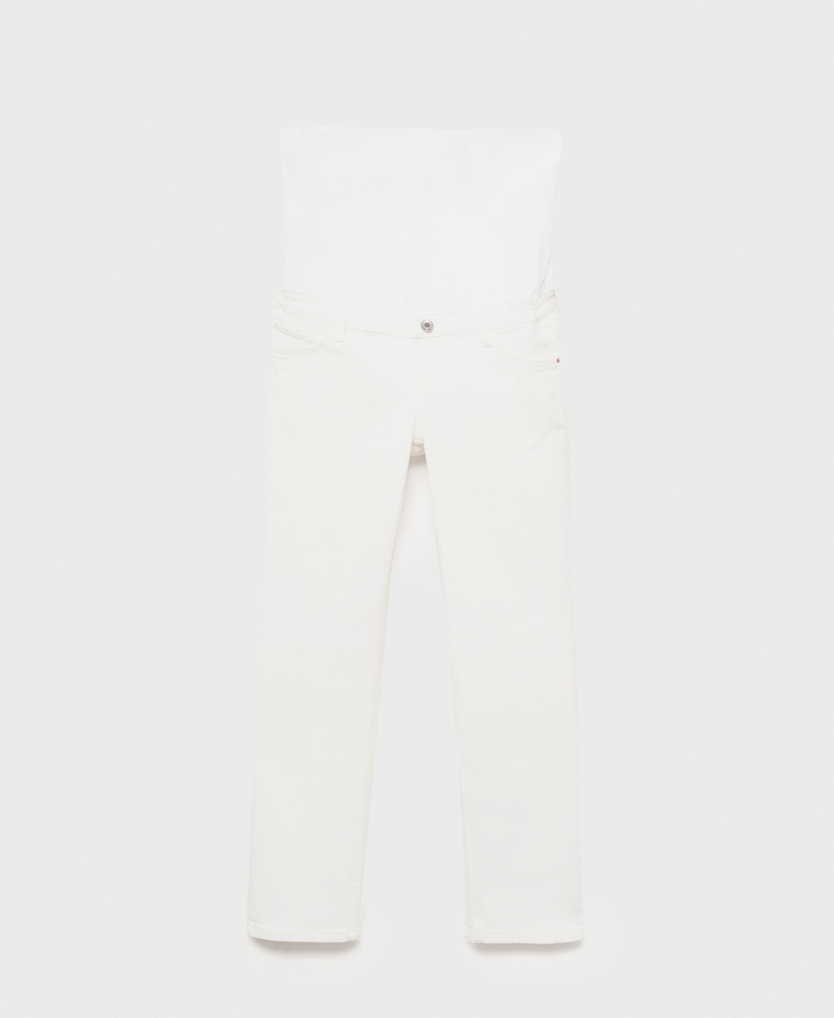 Mango Women's Maternity Straight Jeans In White