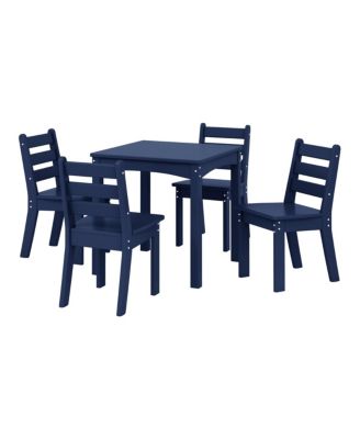 Kids 5-Piece HDPE Dining Table and Chairs Set