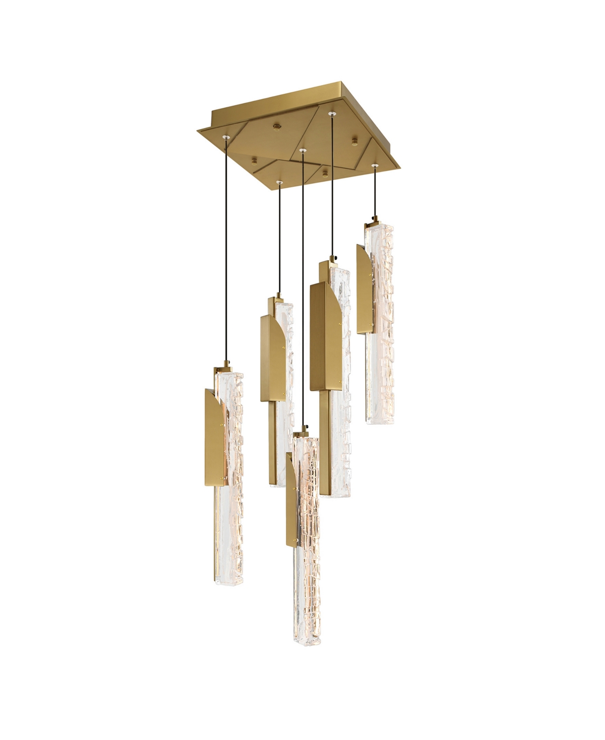 Cwi Lighting 18" Metal Valira Integrated Led Mini Pendant In Brass