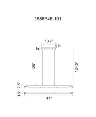 4.5" Metal Valira Integrated LED Chandelier