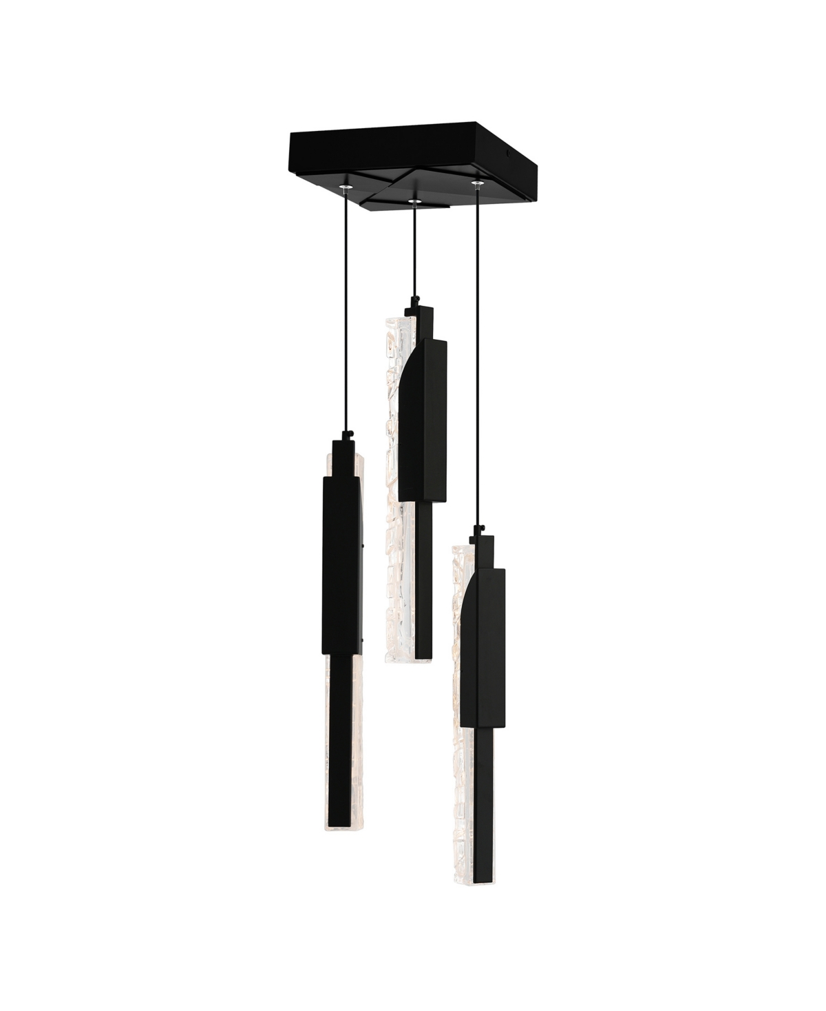 Cwi Lighting 18" Metal Valira Integrated Led Mini Pendant In Black