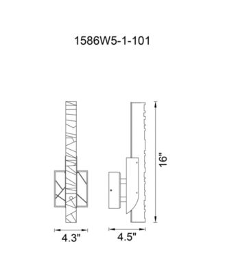 16" Metal Valira Integrated LED Wall Light