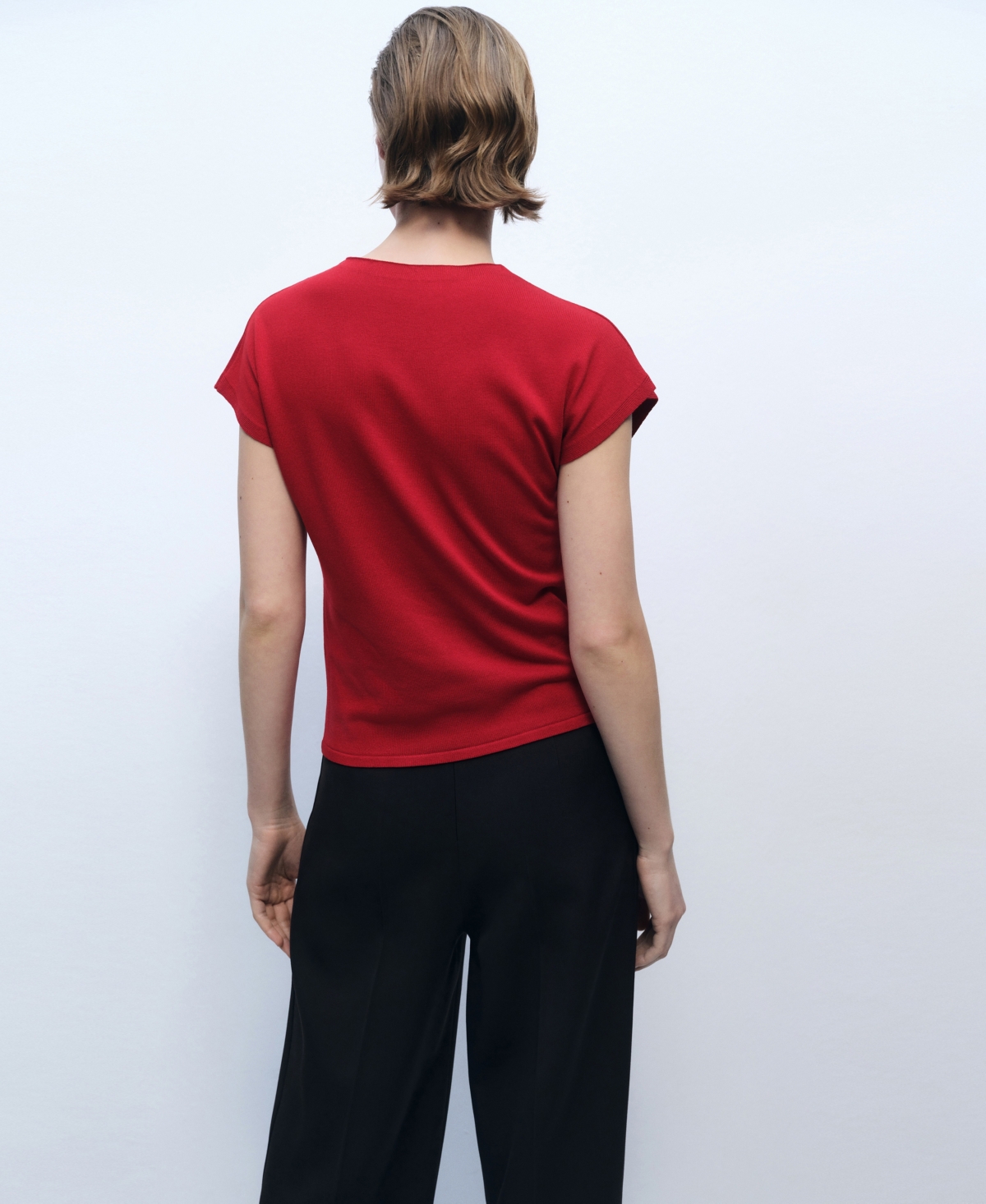 Shop Mango Women's Sleeveless Fine Knit Sweater In Red