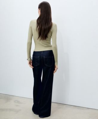 Women's Knitted Ribbed Sweater