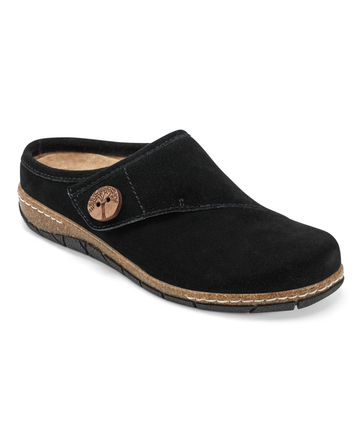 Women's Ezra Button Wrap Slip-On Clogs - Cognac Leather