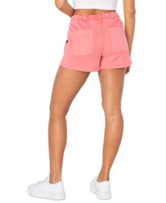 Juniors' Lil Trooper Drawstring Mid-Rise Shorts