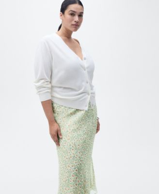 Women's Long Flared Floral Skirt
