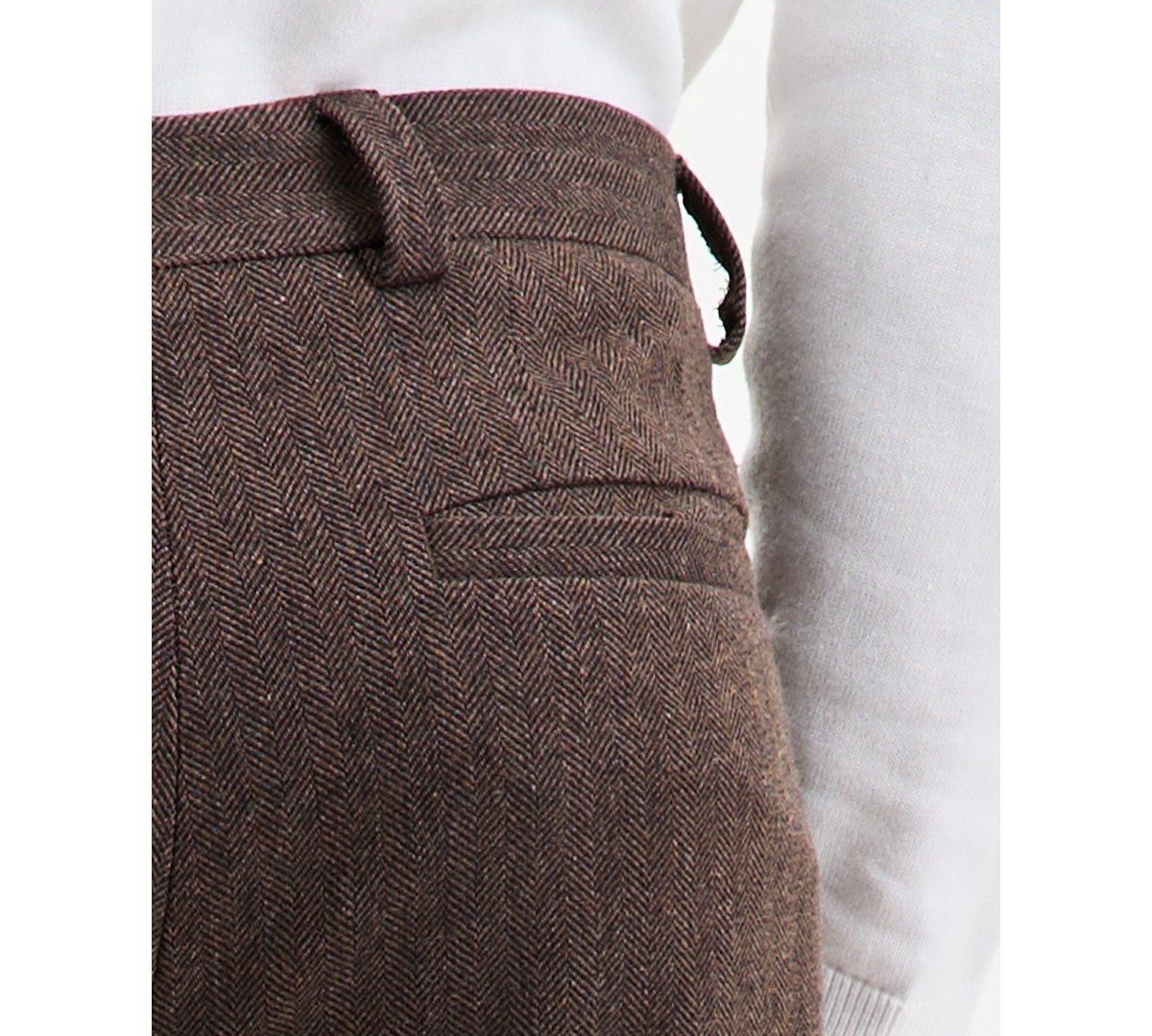 Hugo Boss Hugo By  Men's Modern-fit Herringbone Suit Pants In Brown