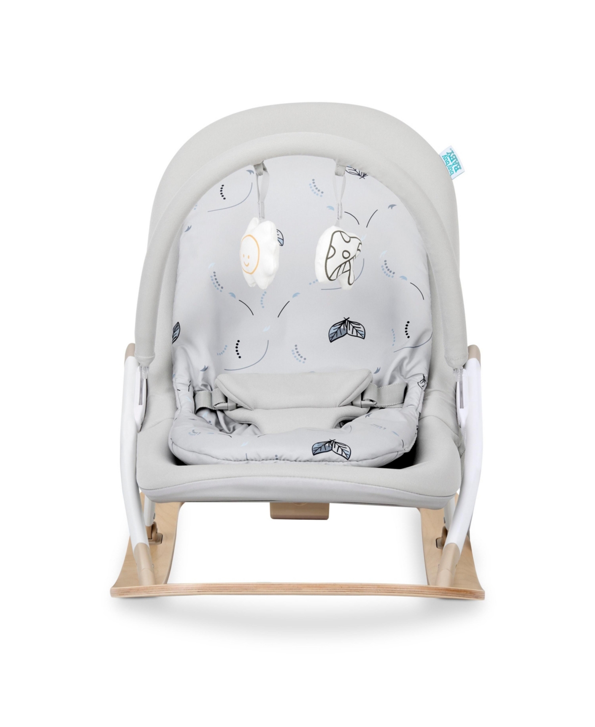 Evolur Koko Portable Infant Bouncer Light Gray