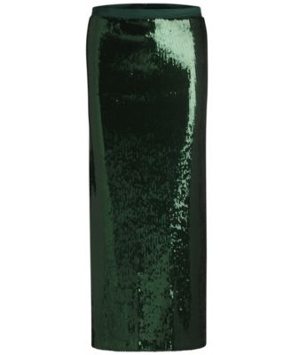 Women's Sequin Relaxed-Fit Maxi Skirt