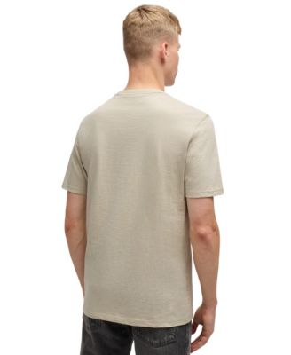 Men's Cotton Slub Logo Detail T-Shirt