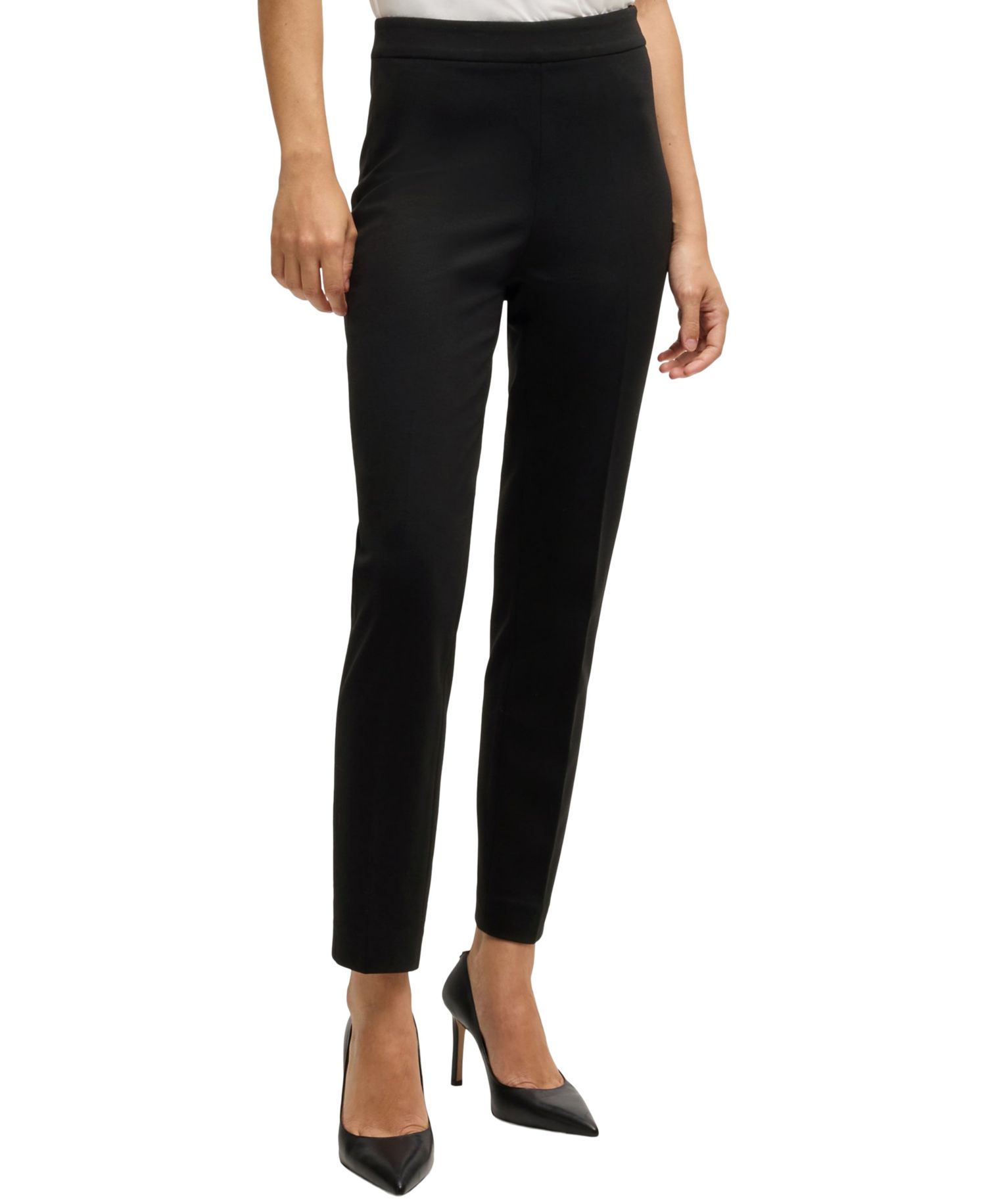 BOSS by Women's Tapered Leg Regular-Fit Pants