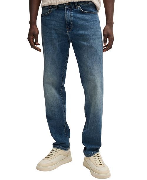 alfani BOSS by Hugo Boss Men's Regular-Fit Super Stretch Tapered Jeans Brands