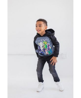 Boys Fleece Pullover Hoodie with Cape 3D nose