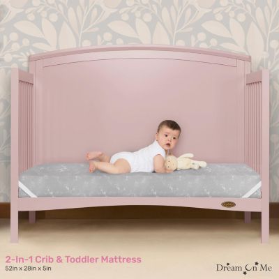 Snooze Crib & Toddler Mattress in Grey, Greenguard Gold & JPMA Certified