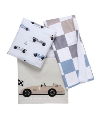 Little Racer 3-Piece Cars/Transportation Baby Crib Bedding Set