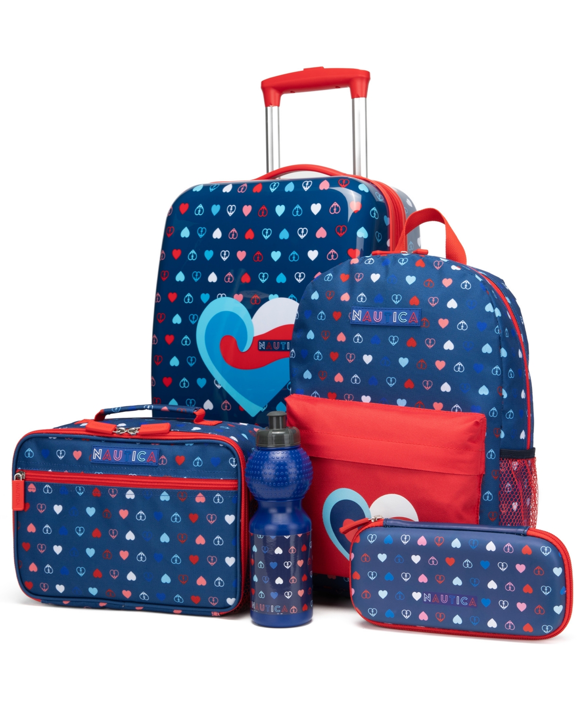 Nautica Kids Adventure 5-piece Back To School Carry-on Luggage Set In Multi