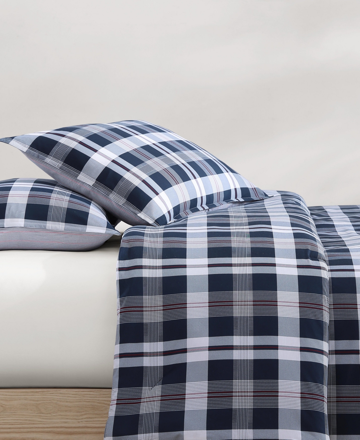 Tommy Hilfiger Dream Madras Cotton 3-Pc. Duvet Cover Set