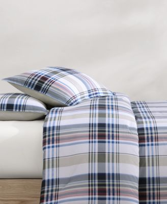 Waterbury Plaid Cotton 3-Pc. Comforter Set, King