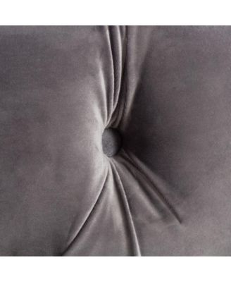 Round Velvet Ottoman Upholstered Footstool for Living Room or Bedroom Soft Polyester Fabric Comfortable Seating Option